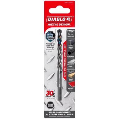 Drill Bit 3-fl 17/64" 1pc Diablo