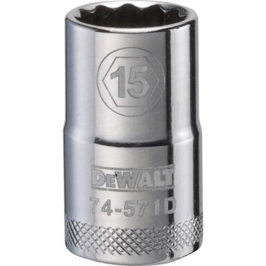 SCKT 1/2"DR 15MM 12PT