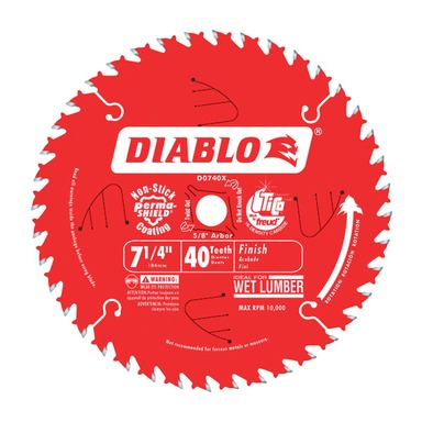 Diablo 7.25" 40T Finish Saw Blad