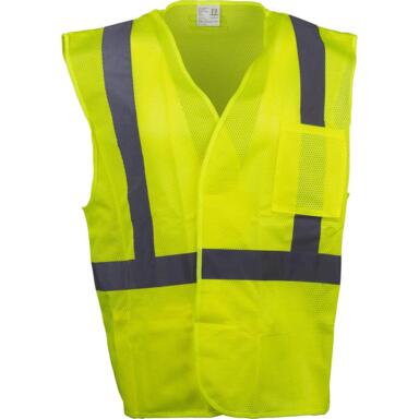 SFTY VEST PLYSTR MSH YLW