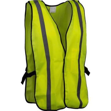 SFTY VEST PLYSTR MSH YLW