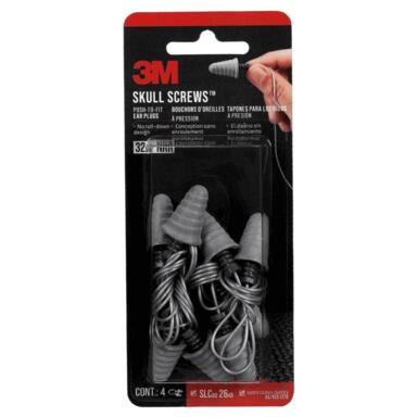 BANDED EAR PLUGS BLK 4PR