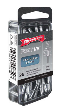 25PK 1/8" Stainless Steel Rivets