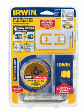 Irwin Bi-Metal Door Lock Installation Kit 1 pc