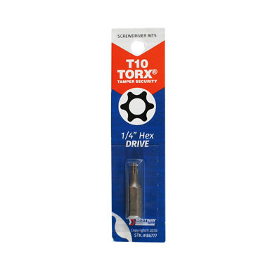 Best Way Tools Torx T10  S X 1 in. L Screwdriver Bit Carbon Steel 1 pc
