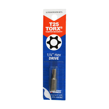 Best Way Tools Torx T25  S X 1 in. L Screwdriver Bit Carbon Steel 1 pc