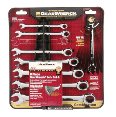 8PC Ace SAE Gearwrench Set