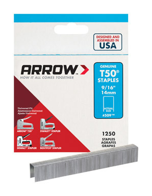 9/16" HD Staples T50 1250 Pack