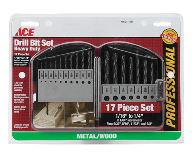 BIT DRILL SET ACE 17PC