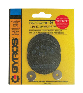 Gyros Tools Fiber Disk High Tensile 1-3/4 in. D X 1/8 in. S Fiberglass High Tensile Strength Cutting