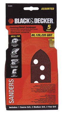 Mouse Fine Grit Sandpaper For Dust Collection 5Pk