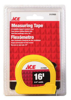 TAPE RULE3/4"X16'YLW ACE