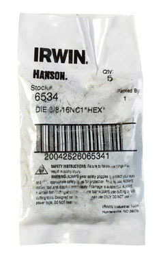 DIE HEX 1" 3/8-16NC BULK