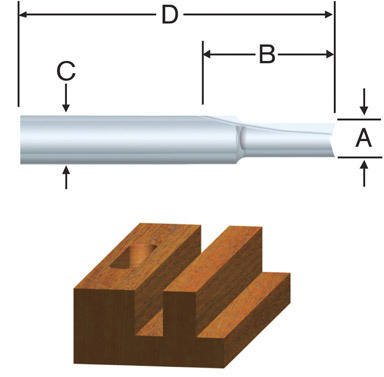 Vermont Router Bit 3/8" Straight