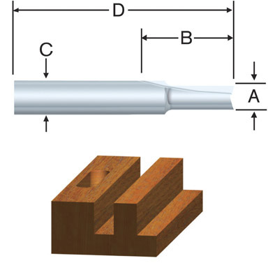 Vermont Router Bit 1/2" Straight