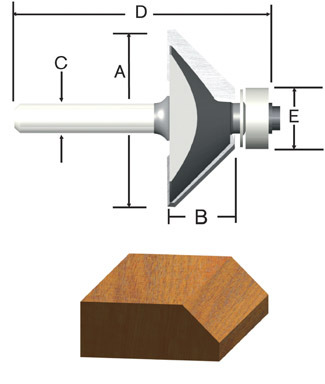 Rtr Bit 45 Deg Chamfer