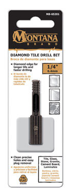 TILE DRILL BIT 1/4" DIAM