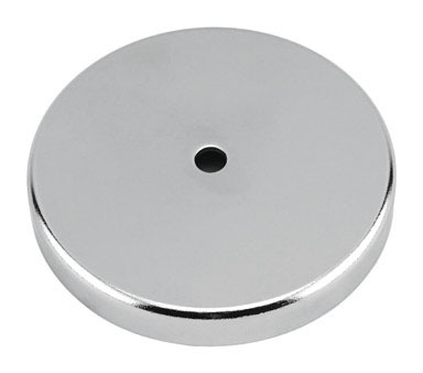 Magnet Source .303 in. L X 2.04 in. W Silver Ceramic Round Base Magnet 25 lb. pull 1 pc