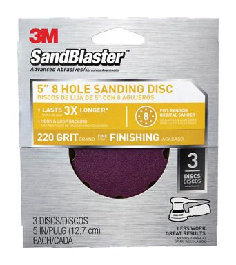 SANDDISC 5" 8-HOLE 220G