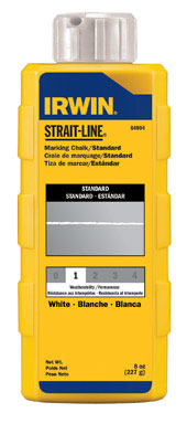 Irwin Strait-Line 8 oz Temporary Marking Chalk White 1 pk