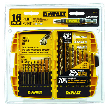 DeWalt Pilot Point Ferrous Oxide Drill Bit Set 18 pc