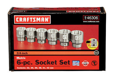 CM SOCKET 3/4 DR 6PC