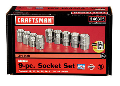 Cm Socket 3/4 Dr  9pc