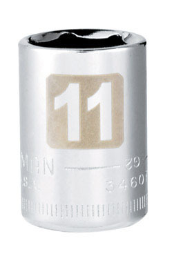 Craftsman 11 mm S X 1/4 in. drive S Metric 6 Point Standard Shallow Socket 1 pc