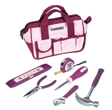 PINK TOOL KIT W/BAG 7 PC