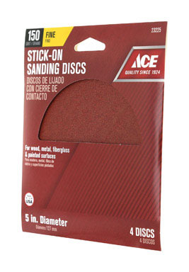 ACE 4PK 5" 150 Grit Sanding Disc