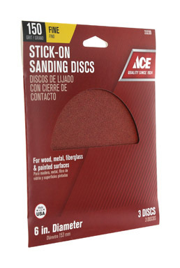 ACE 3PK 6" 150 Grit Sanding Disc
