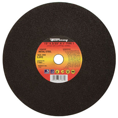 Forney 12 in. D X 1 in. S Aluminum Oxide Metal Cutting Wheel 1 pc