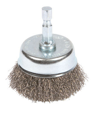 Forney 3 in. D X 1/4 in. S Fine Steel Crimped Wire Cup Brush 6000 rpm 1 pc