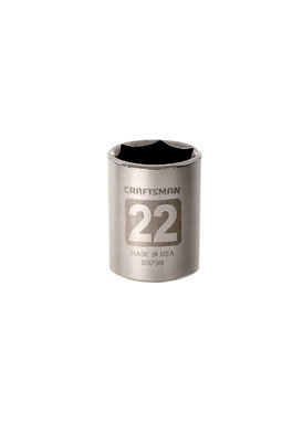 CM SCKT 1/2DR 22MM 6PT