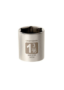 SOCKET 1-3/16"X1/2"DR6PT