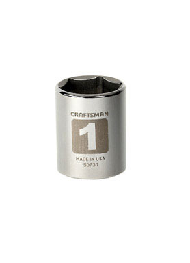 CM SCKT 1/2"DR 1" 6PT