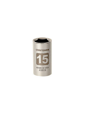 CM 1/2" DR 15MM 6PT Socket