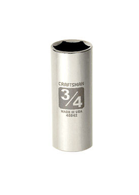 Craftsman 3/4 in. S X 3/8 in. drive S SAE 6 Point Deep Deep Socket 1 pc