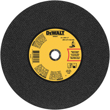 DeWalt High Performance 14 in. D X 7/64 in. thick T X 1 in. S Metal Grinding Wheel 1 pc