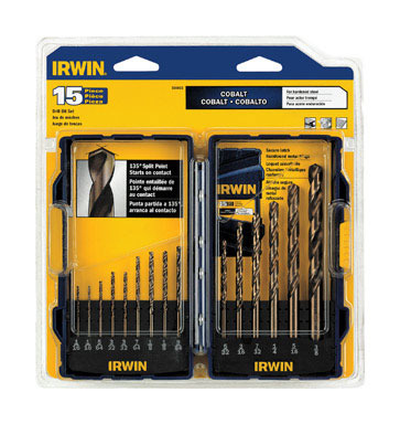 Irwin 15PC Cobalt Drill Bit Set