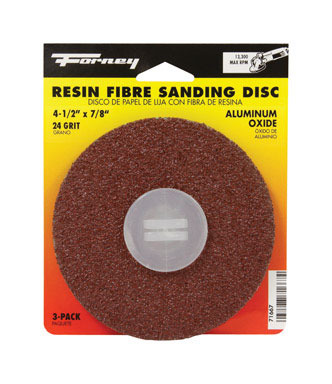 3PK 4.5" 24 Grit Sanding Disc