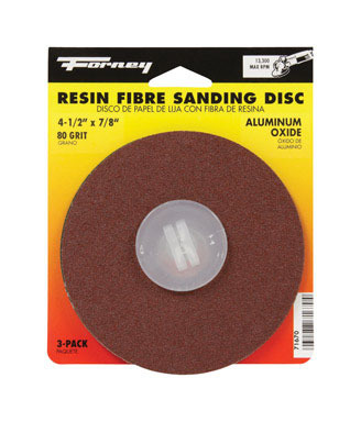 3PK 4.5" 80 Grit Sanding Disc