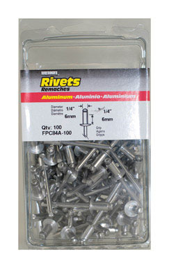 RIVET AL 1/4"X1/4" 100PK