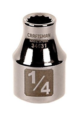 Craftsman 1/4 in. S X 3/8 in. drive S SAE 12 Point Standard Socket 1 pc
