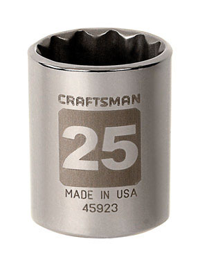SHALLOW SCKT 1/2"DR 25MM