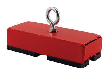 Magnet Source 5 in. L X 2 in. W Red Ceramic Retrieving Magnet 150 lb. pull 1 pc