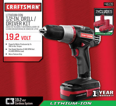 DRILL KT C3 LITH1/2"2BAT