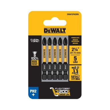 Impact Bit P#2 2" 5pk Dewalt