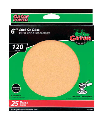 SAND DISC 6" 120GRT 25PK