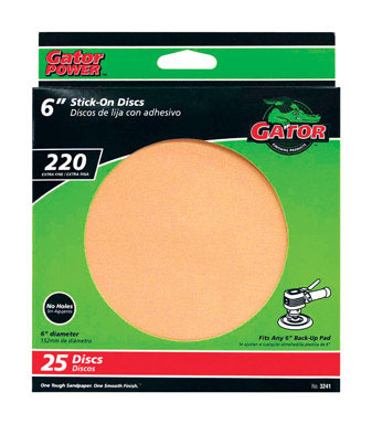 SAND DISC 6" 220GRT 25PK